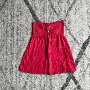 Dark Pink Strapless Top